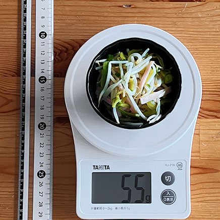 豆鉢1杯分のブラックマッペもやしのサラダ