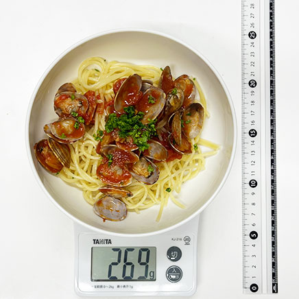 中皿1皿分のボンゴレロッソ