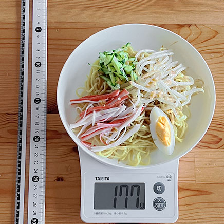 深皿（中）1皿分の胡麻だれの冷やし中華そば