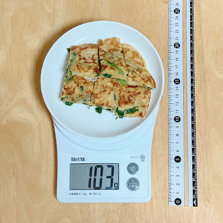 中皿1皿分のチーズチヂミ