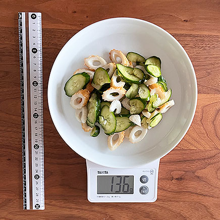 大皿1皿分のちくわときゅうりの酢の物