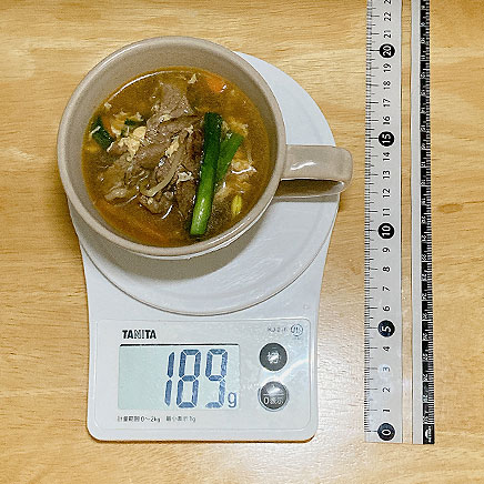 マグカップ1杯分のテグタンスープ