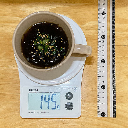 スープカップ1杯分のもずくの中華スープ