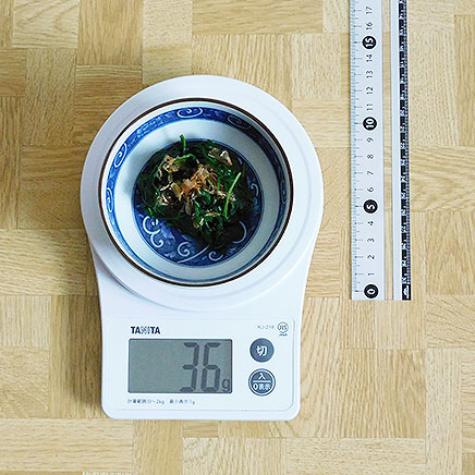 小鉢1杯分のよもぎのおひたし