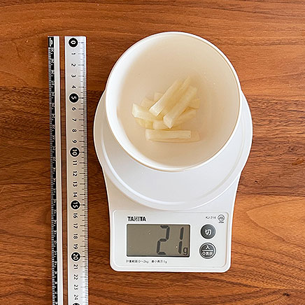 小鉢1杯分の大根の浅漬け