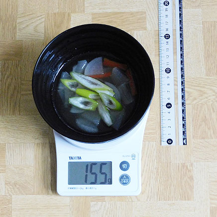 汁椀1杯分の大根汁