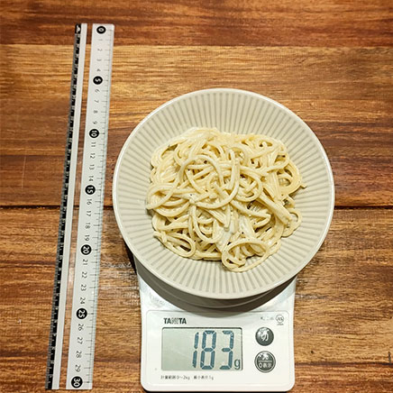 小皿1皿分のゴルゴンゾーラチーズパスタ