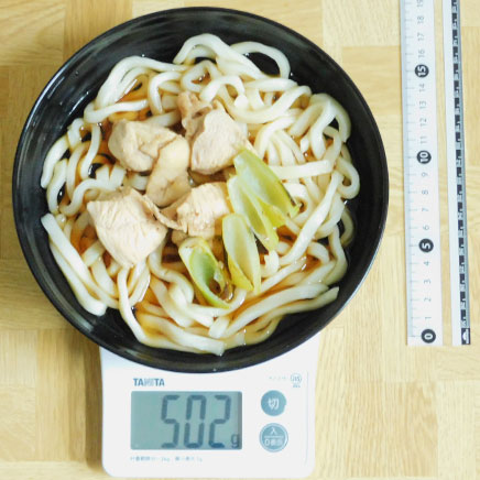 丼1杯分の鶏うどん