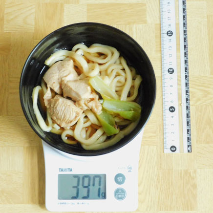汁椀1杯分の鶏うどん