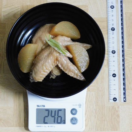 中鉢1杯分の大根と手羽先の煮物