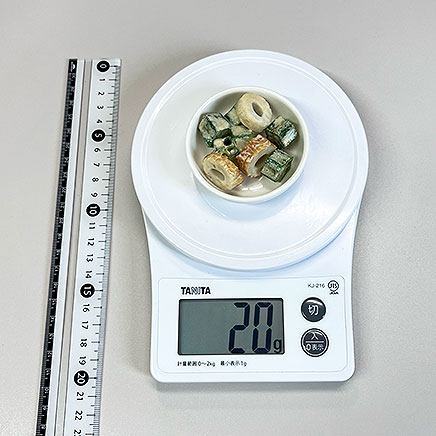 豆皿1皿分のオクラとちくわのマヨネーズ和え