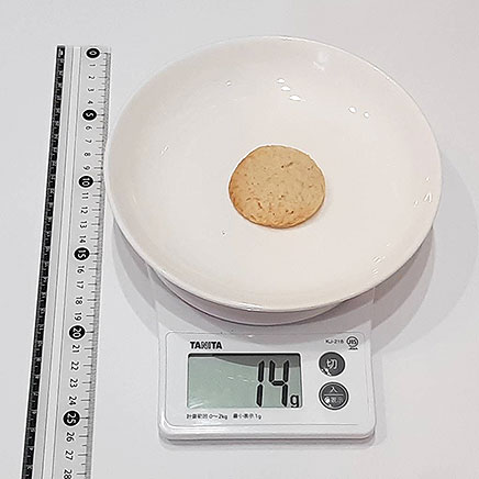 1枚分のタピオカ粉クッキー