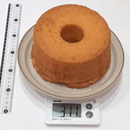 18cm型1ホール分のタピオカ粉ケーキ