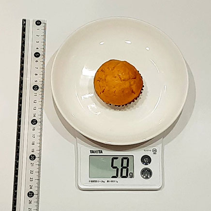 1個分のにんじんマフィン