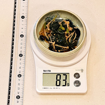 小鉢1杯分のほうれん草とえのきのお浸し