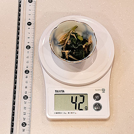 豆鉢1杯分のほうれん草とえのきのお浸し