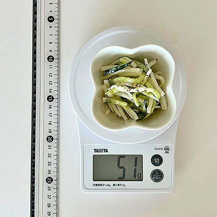 小鉢1杯分のマヨネーズの大根サラダ