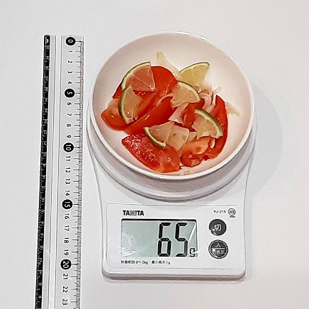 小皿1皿分のライムサラダ