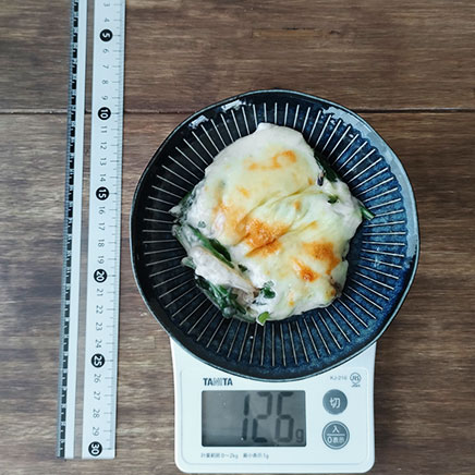 小皿1皿分のほうれん草のグラタン