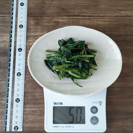 小皿1皿分の空心菜の炒め物