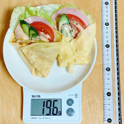 2個分のクレープサラダ