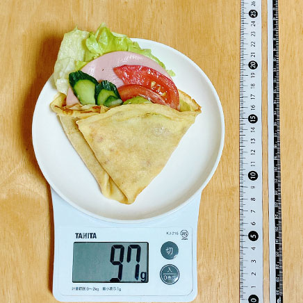 1個分のクレープサラダ