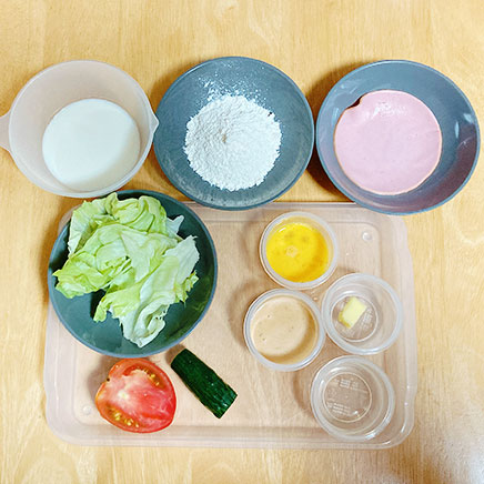 クレープサラダ2個分に使った材料