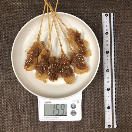 6本文の味噌串カツ