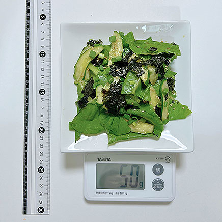 中皿1皿分のサラダ菜サラダ