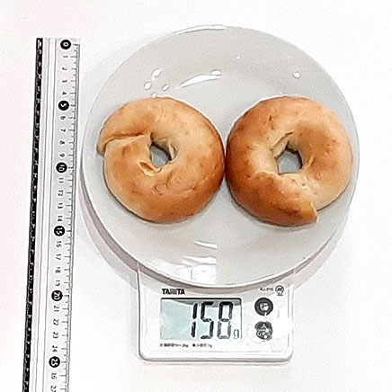 2個分の玄米ベーグル