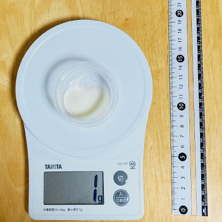 小鉢1杯・1人前のバレンシアオレンジゼリーに使ったゼラチン