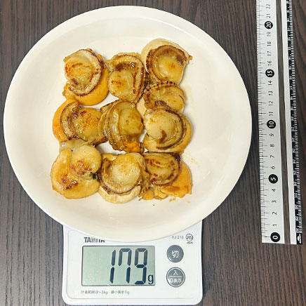 大皿1皿分のホタテの塩焼き