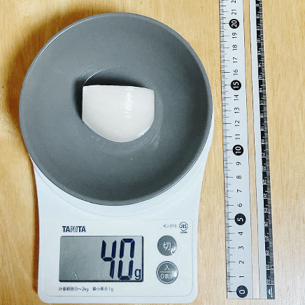 1個の里芋ハンバーグに使用した玉ねぎ