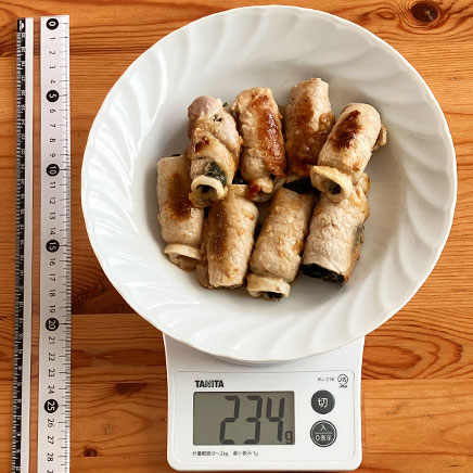 8個分のチーズ肉巻き