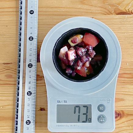 豆鉢1杯分の小豆サラダ