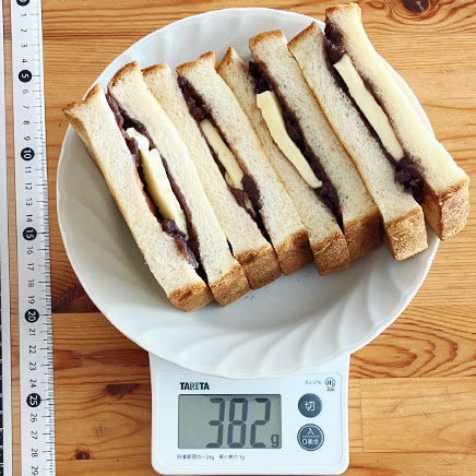 食パン4枚分のあんバターサンド