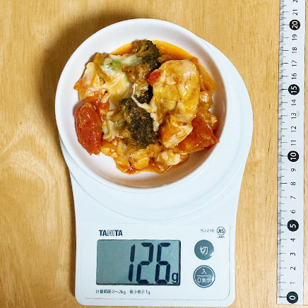 小鉢1杯分のトマトグラタン