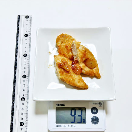 中皿一皿分のささみステーキ