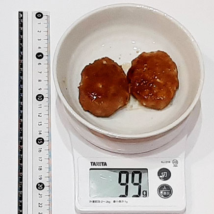 2個分の豆腐鶏つくね