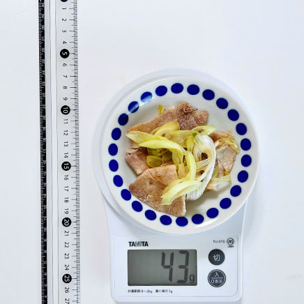 豆皿一皿分の豚肉のねぎ塩炒め