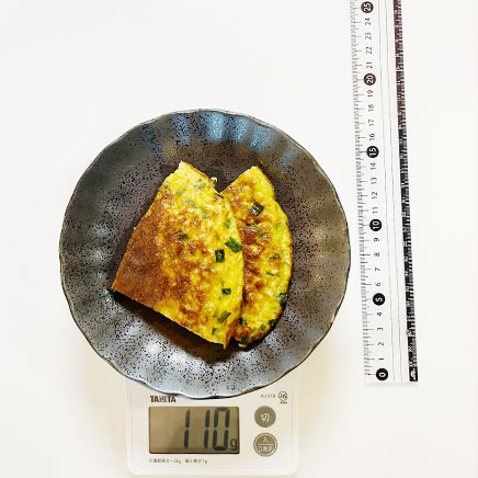 中皿1皿分の豆腐オムレツ