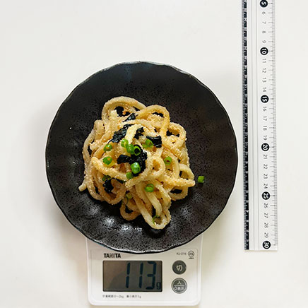 中皿1皿分の明太子焼きうどん