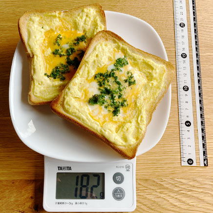 食パン2枚分の卵焼きトースト