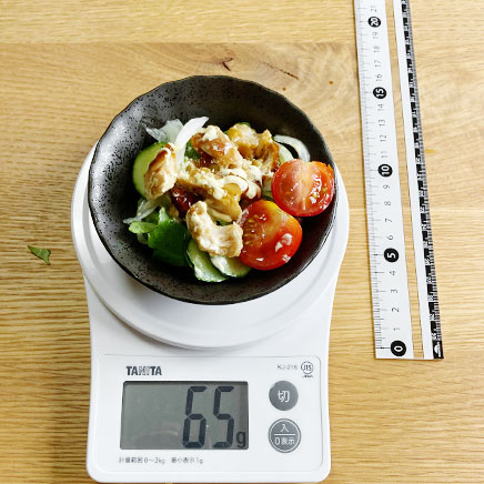 豆皿1皿分の照り焼きチキンサラダ