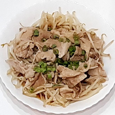 もやしと豚肉のレンジ蒸し