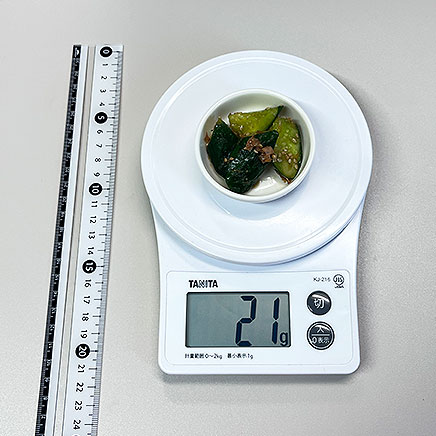 豆皿1皿分のきゅうりのおかか和え