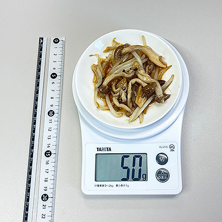 小皿1皿分のもやしときのこの炒め物