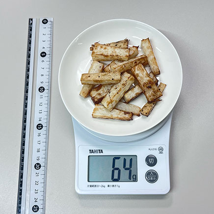 中皿1皿分の長芋の素揚げ