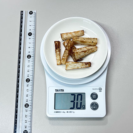 小皿1皿分の長芋の素揚げ