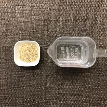 丼1杯・1人前の玄米のおかゆに使った材料(玄米・水)